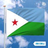 Vlag Djibouti 200x300cm
