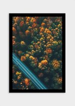 Poster Forest Road - Papier - Meerdere Afmetingen & Prijzen | Wanddecoratie - Interieur - Art - Wonen - Schilderij - Kunst