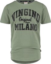 Vingino T-shirt Milano Jongens Katoen Legergroen Maat 152