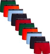 Tommy Hilfiger 10-pack boxershorts trunk - blauw/rood/groen