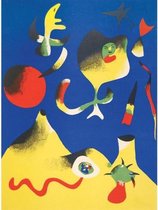 Joan Miro Abstract Watercolor Poster 11 - 15x20cm Canvas - Multi-color
