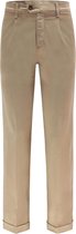 The English Hatter Herfst/Winter 2021 Pantalon met Bandplooi en omslag Mannen Bruin Katoen Maat: 25
