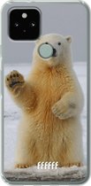 6F hoesje - geschikt voor Google Pixel 5 -  Transparant TPU Case - Polar Bear #ffffff