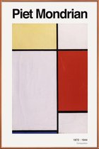 JUNIQE - Poster met kunststof lijst Mondrian - Composition -40x60