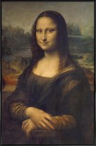 JUNIQE - Poster in kunststof lijst Da Vinci – Mona Lisa -20x30 /Bruin
