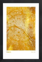 JUNIQE - Poster met houten lijst Paris gouden -40x60 /Goud & Wit