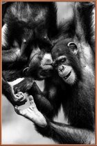 JUNIQE - Poster met kunststof lijst Natural Affection -60x90 /Wit &