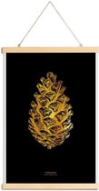 JUNIQE - Posterhanger Pinecone gouden -20x30 /Goud & Zwart