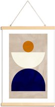 JUNIQE - Posterhanger Elevation -30x45 /Blauw & Ivoor