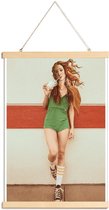 JUNIQE - Posterhanger Venus Chillout -20x30 /Groen & Oranje