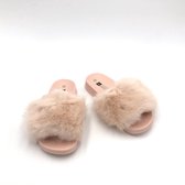 FLIP FLUFFY NUDE - Maat 37 - Slipper - Nude