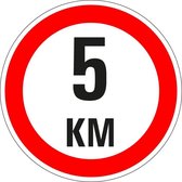 Maximaal 5 km sticker, A1 100 mm