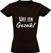 Wat een gezeik Dames t-shirt | Canteau Meiland | Martin Meiland | gezeik | grappig | cadeau | Zwart