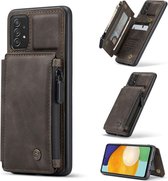 CASEME Back Cover Wallet Hoesje voor Samsung Galaxy A52 - Coffee