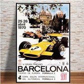 World Grand Prix Retro Poster 8 - 30x40cm Canvas - Multi-color