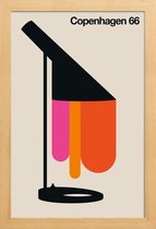 JUNIQE - Poster in houten lijst Vintage Kopenhagen 66 -40x60
