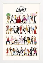 JUNIQE - Poster in houten lijst Everybody Dance Now -40x60 /Kleurrijk