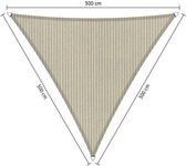 Shadow Comfort® Gelijkzijdige driehoek schaduwdoeken - UV Bestendig - Zonnedoek - 300 x 300 x 300 CM - Sahara Sand
