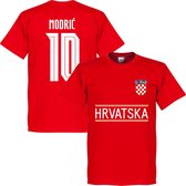Kroatië Modric Team T-Shirt 2021-2022 - Rood - Kinderen - 140