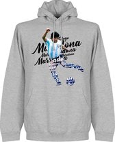 Diego Maradona Argentinië Script Hoodie - Grijs - Kinderen - 152