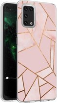 iMoshion Hoesje Geschikt voor Samsung Galaxy A02s Hoesje Siliconen - iMoshion Design hoesje - Roze / Meerkleurig / Goud / Pink Graphic
