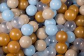 Ballenbakballen set 500 ballenbak ballen - Goud, Baby Blauw, Beige, Transparant