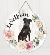 Welkom - Rottweiler | Muurdecoratie - Bordje Hond