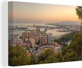 Vue de la ville de Málaga Toile 30x20 cm - petit - Tirage photo sur toile (Décoration murale salon / chambre) / Villes européennes Peintures sur toile
