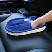 Auto Handschoen-Auto Schoonmaak Handschoen-Auto spons-interieur handschoen-Wassen Drogen-interieur-Auto Washandschoen Borstel- Blauw