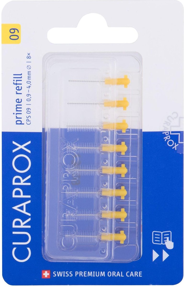 Curaprox Interdentale Rager Prime Navulling CPS 09 Geel 4,0 mm - 8 stuks