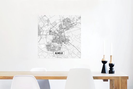 Affiche Plan de la ville Almelo - 75x75 cm - Carte