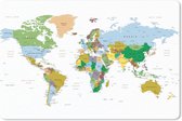Muismat Trendy wereldkaarten - Abstracte wereldkaart met aarde-tinten muismat rubber - 27x18 cm - Muismat met foto