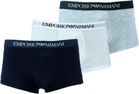 Emporio Armani Onderbroek - Maat S  - Mannen - wit/grijs/blauw