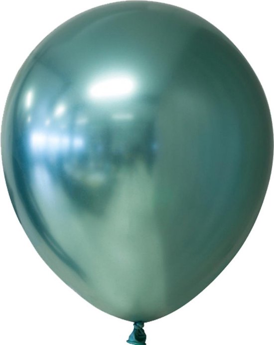 Chrome spiegel ballon groen