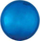 Orbz mat blauw folie ballon.