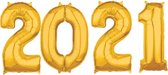Gouden helium 2021 cijfers ballonnen.