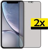 Screenprotector voor iPhone 11 Pro Privacy Screenprotector Tempered Glass Full Screen - 2 Stuks