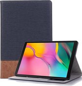 Cross Texture Horizontal Flip Leather Case voor Galaxy Tab S5e 10.5 T720 / T725, met houder & kaartsleuven & portemonnee (donkerblauw)