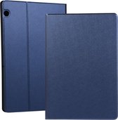 Universal Spring Texture TPU beschermhoes voor Huawei MediaPad T5, met houder (donkerblauw)