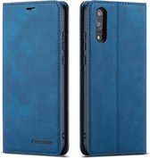 Voor Huawei P20 Pro Forwenw Dream Series Oil Edge Strong Magnetism Horizontal Flip Leather Case with Holder & Card Slots & Wallet & Photo Frame (Blue)