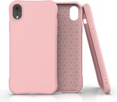 Voor iPhone XR ENKAY ENK-PC004 Effen kleur TPU Slim Case Cover (roze)