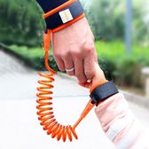 Kinderveiligheidstuig Kinderriem Anti-verloren polsband Trekkabel Anti-verloren armband, lengte: 2 m (oranje)