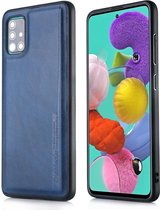 Voor Galaxy A51 Diaobaolee schokbestendig PU + TPU beschermhoes (blauw)