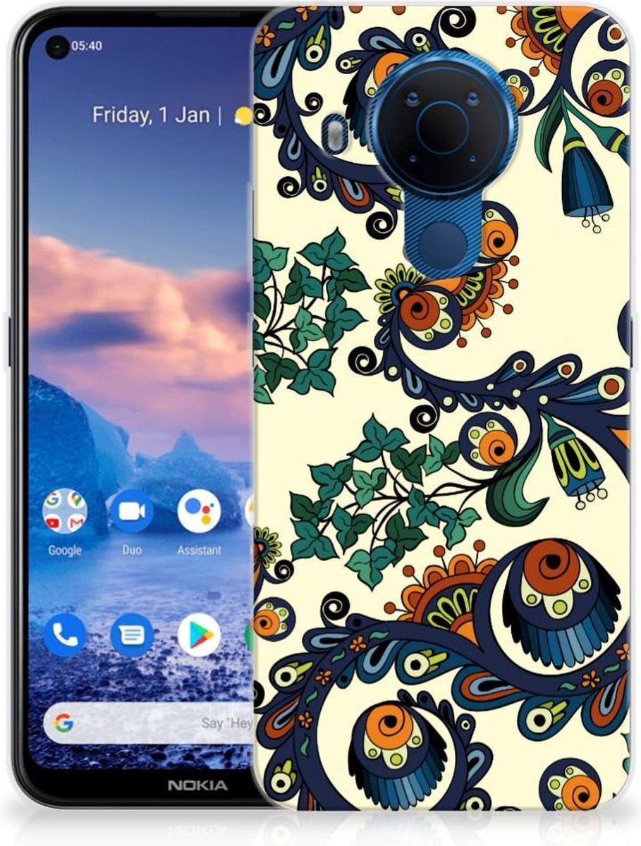 Siliconen Hoesje Nokia 5.4 Barok Flower