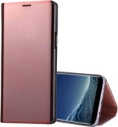 Voor Galaxy S9 PU Galvaniserende Spiegel Horizontale Flip Leren Case met Houder (Rose Goud)