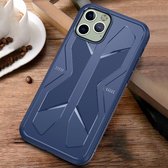 Voor iPhone 12 Butterfly Shadow Shockproof Full Coverage TPU Soft Case (Navy Blue)