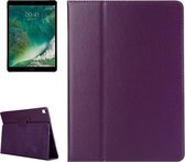Voor iPad Pro 10,5 inch Litchi Texture 2-voudige horizontale flip lederen tas met houder (paars)