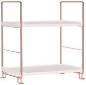 Badkamer Multi-Layer Iron Art Shelf Cosmetics Storage Rack Keukenbenodigdheden Gelaagde organizer, kleur: Rose goud 2 lagen