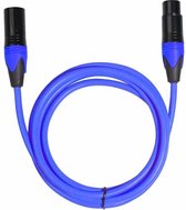 XRL mannelijk naar vrouwelijk microfoonmixer audiokabel, lengte: 1m (blauw)