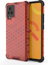 Voor vivo IQOO 7 schokbestendige honingraat pc + TPU-hoes (rood)